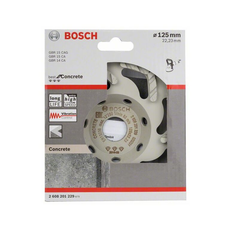 Bosch Diamanttopfscheibe Best for Concrete 125 x 22,23 x 4,5 mm, L-förmig (2 608 201 229), image _ab__is.image_number.default