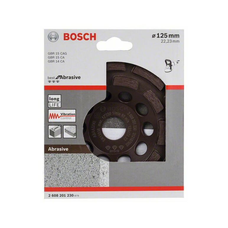 Bosch Diamanttopfscheibe Best for Abrasive, 125 x 22,23 x 4,5 mm (2 608 201 230), image 