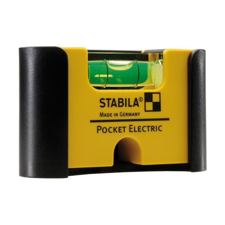 Stabila Wasserwaage Pocket Electric 7 cm mit Seltenerd-Magnetsystem und Gürtel-Clip, image 