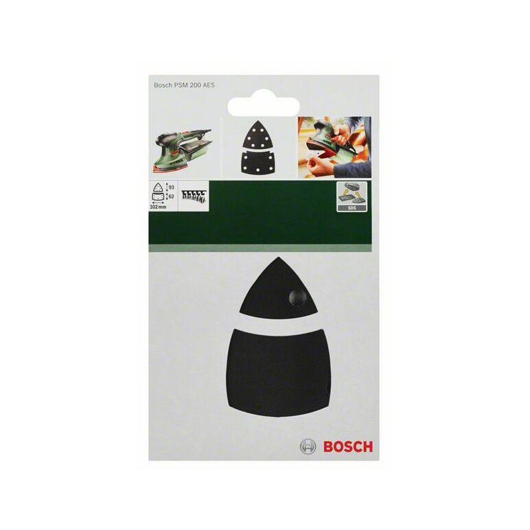Bosch Schleifplatte für PSM 200 AE, 2-teilig, dreieckig, SDS, 102 x 92 mm, Klett. (2 609 256 D20), image 