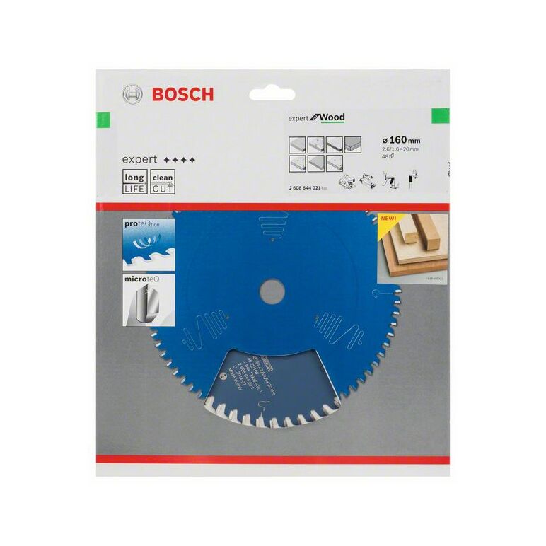 Bosch Kreissägeblatt Expert for Wood, 160 x 20 x 2,6 mm, 48 (2 608 644 021), image 