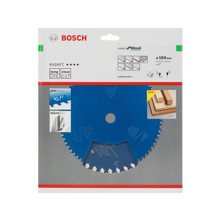 Bosch Kreissägeblatt Expert for Wood, 184 x 20 x 2,6 mm, 40 (2 608 644 039), image _ab__is.image_number.default