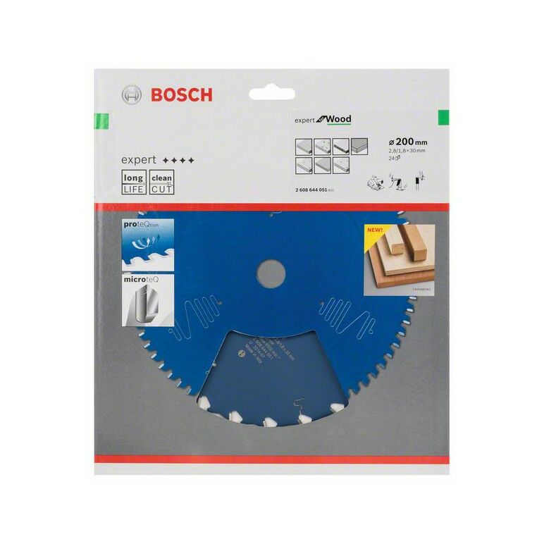 Bosch Kreissägeblatt Expert for Wood, 200 x 30 x 2,8 mm, 24 (2 608 644 051), image 