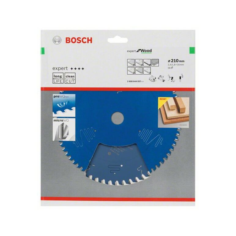 Bosch Kreissägeblatt Expert for Wood, 210 x 30 x 2,4 mm, 56 (2 608 644 057), image 
