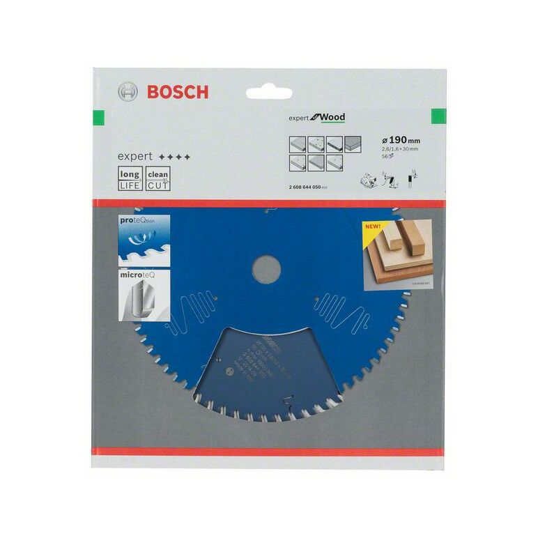 Bosch Kreissägeblatt Expert for Wood, 190 x 30 x 2,6 mm, 56 (2 608 644 050), image 