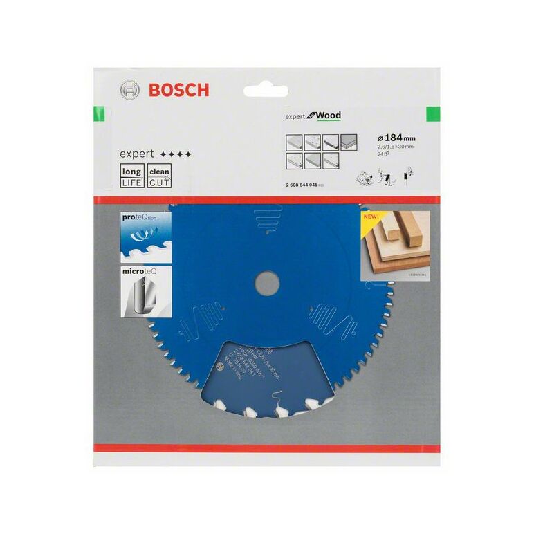 Bosch Kreissägeblatt Expert for Wood, 184 x 30 x 2,6 mm, 24 (2 608 644 041), image 