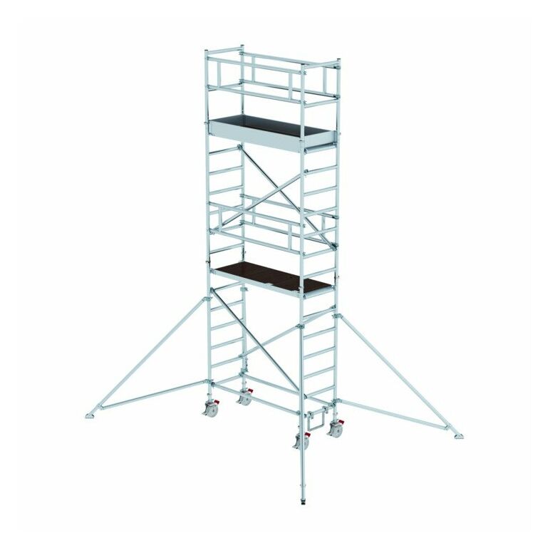 Günzburger Alu-Rollgerüst mit Ausleger Plattformen im 2m-Abstand Plattform-Höhe 10,45 m Länge 2,45 m, image 
