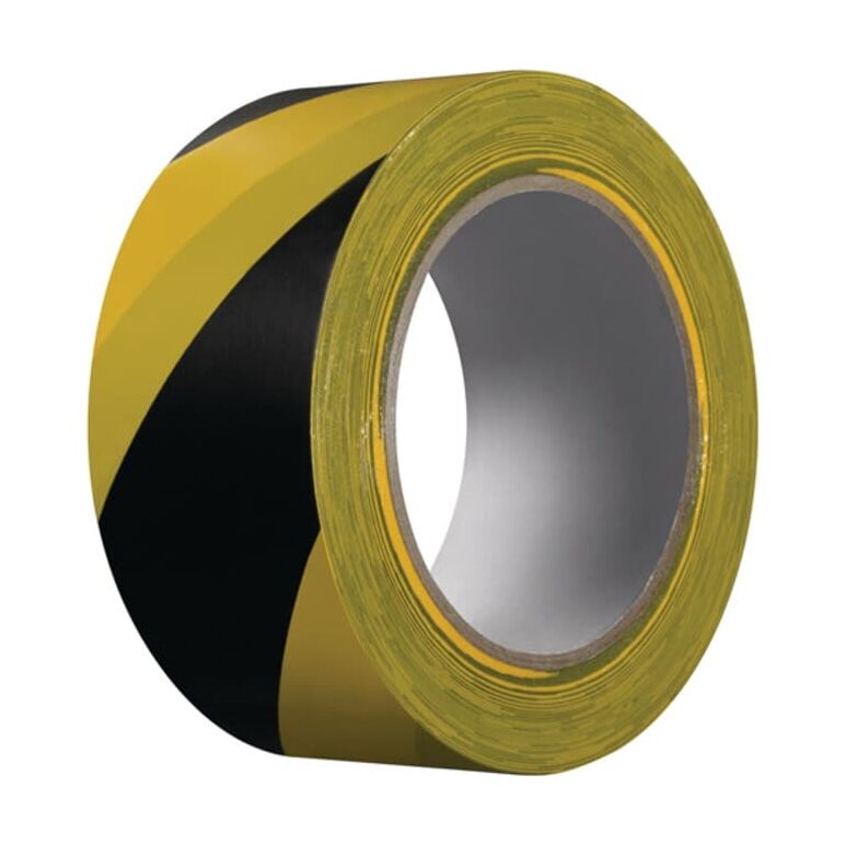 Warnband Extra 339 PVC schwarz/gelb L.33m B.50mm Rl.KIP, image 
