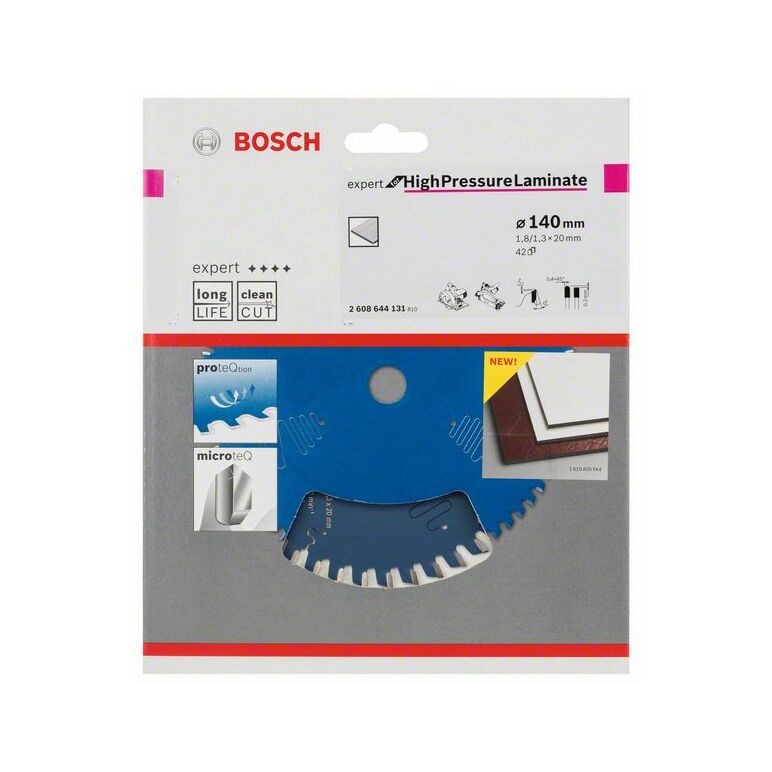 Bosch Kreissägeblatt Expert for High Pressure Laminate, 140 x 20 x 1,8 mm, 42 (2 608 644 131), image 
