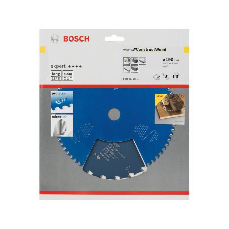 Bosch Kreissägeblatt Expert for Construct Wood, 190 x 30 x 2,0 mm, 24 (2 608 644 139), image 