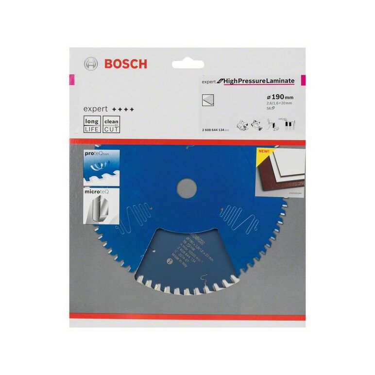 Bosch Kreissägeblatt Expert for High Pressure Laminate, 190 x 20 x 2,6 mm, 56 (2 608 644 134), image 