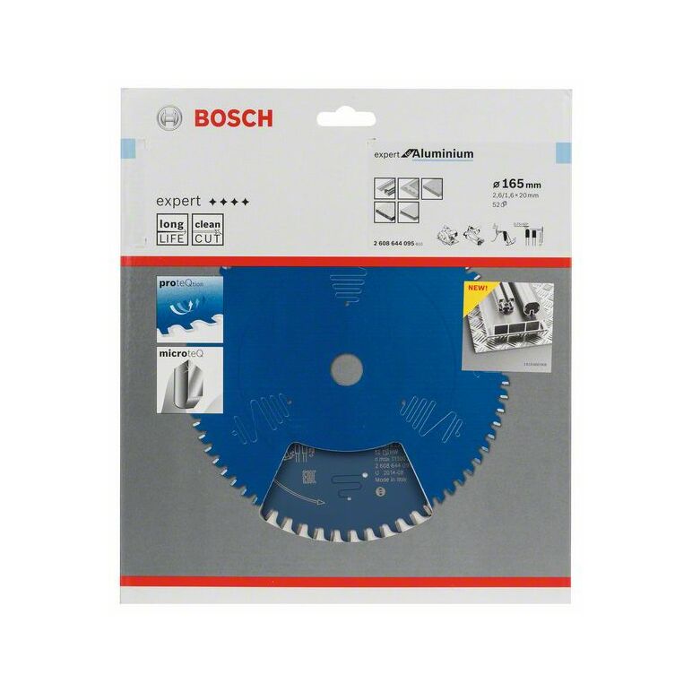 Bosch Kreissägeblatt Expert for Aluminium, 165 x 20 x 2,6 mm, 52 (2 608 644 095), image 