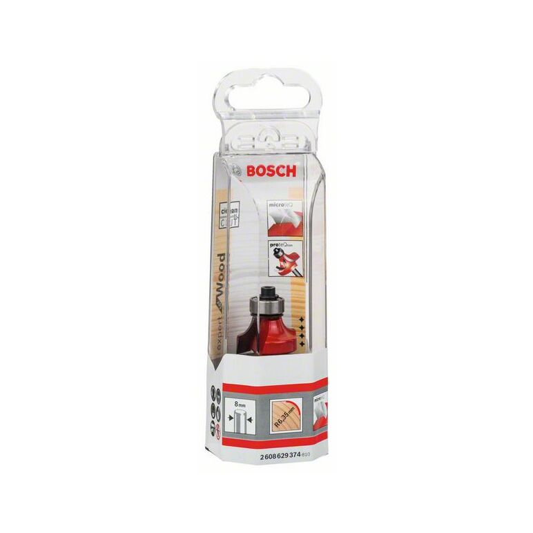 Bosch Abrundfräser Expert for Wood, 8 mm, D 25,4 mm, R1 6,35 mm, L 12,7 mm, G 55 mm (2 608 629 374), image 