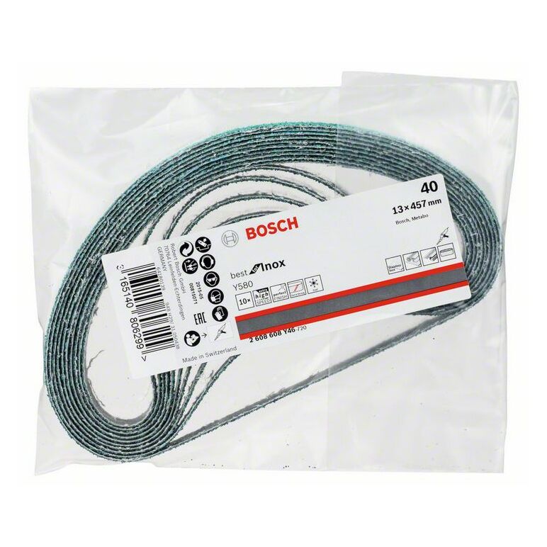 Bosch Schleifband Y580 Best for Inox, 13 x 457 mm, 40 (2 608 608 Y46), image _ab__is.image_number.default