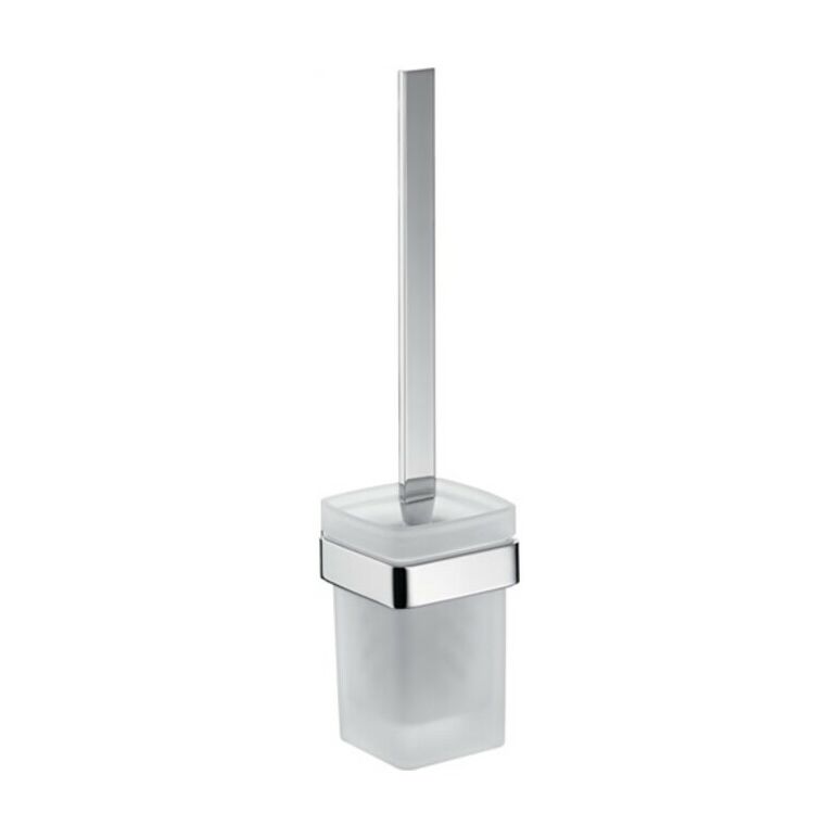 EMCO Toilettenbürstengarnitur LOFT Behälter Kristallglas satiniert chrom, image 