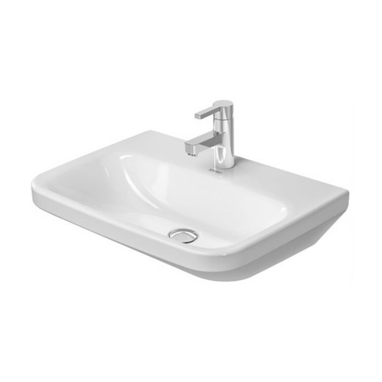 Duravit Waschtisch MED DURASTYLE ohne Überlauf, mit Hahnlochbank, 600 x 440 mm, 1 Hahnloch weiß, image 