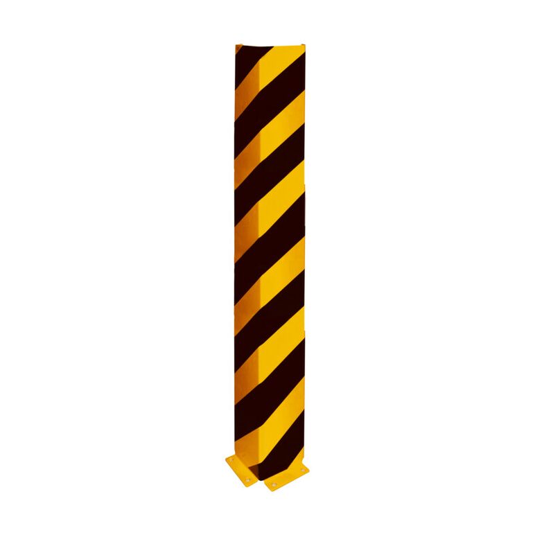 Schake Anfahrschutz, Winkel Stahlblech 6mm, Höhe 1200mm, Schenkellänge 160mm, gelb / schwarz, image 