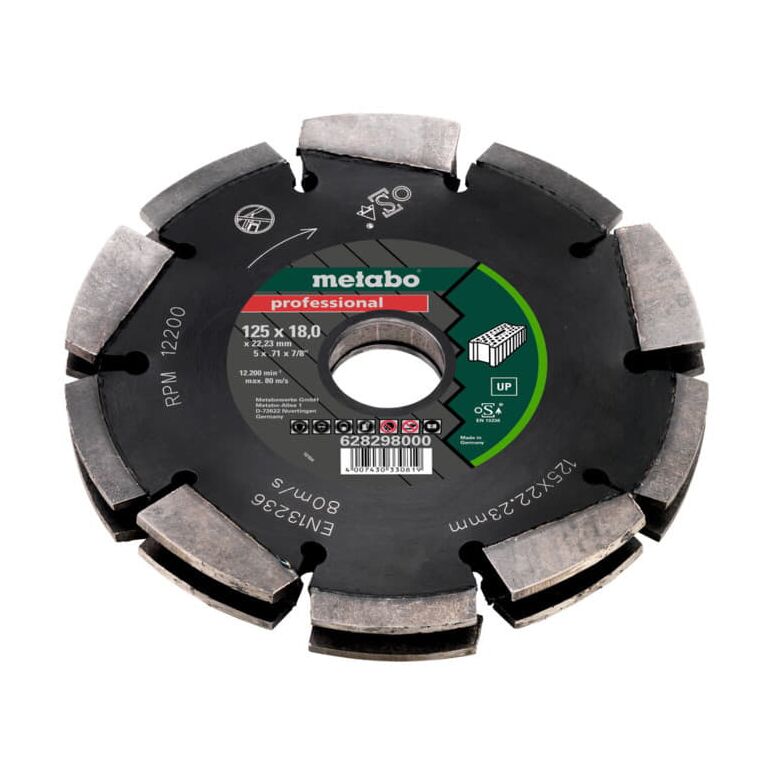 Metabo Diamantfrässcheibe 2 professional UP Universal 125 mm, image 