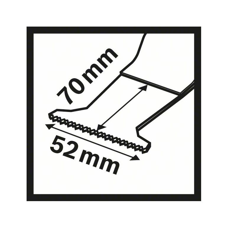 Bosch BIM Tauchsägeblatt MAII 52 APB, Wood and Metal, 70 x 52 mm, 1er-Pack (2 608 662 574), image _ab__is.image_number.default