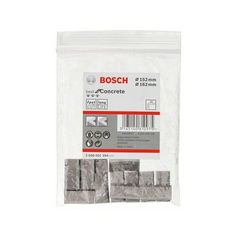 Bosch Segmente für Diamantbohrkronen 1 1/4 Zoll UNC Best for Concrete 12, 162 mm, 12 (2 608 601 394), image _ab__is.image_number.default