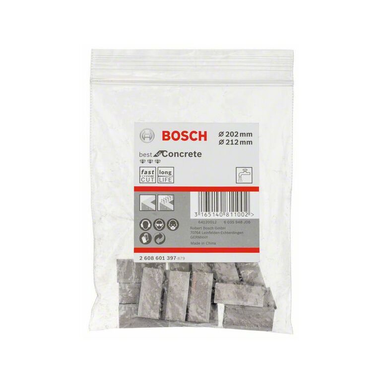 Bosch Segmente für Diamantnassbohrkronen1 1/4Zoll UNC Best for Concrete 14, 11,5mm,202 (2 608 601 397), image 