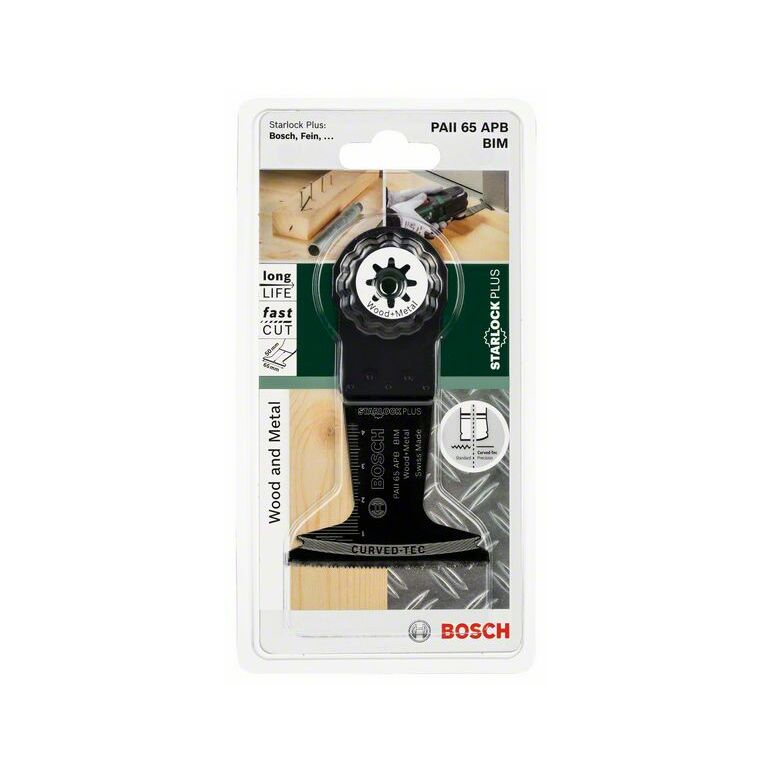 Bosch StarlockPlus BIM Tauchsägeblatt PAII 65 APB Wood and Metal, 65 x 50 mm (2 609 256 D56), image 