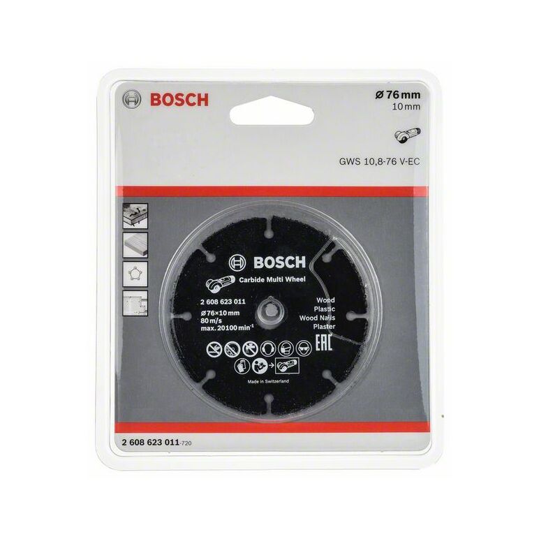 Bosch Trennscheibe Carbide Multi Wheel, 76 x 10 x 1 mm (2 608 623 011), image 