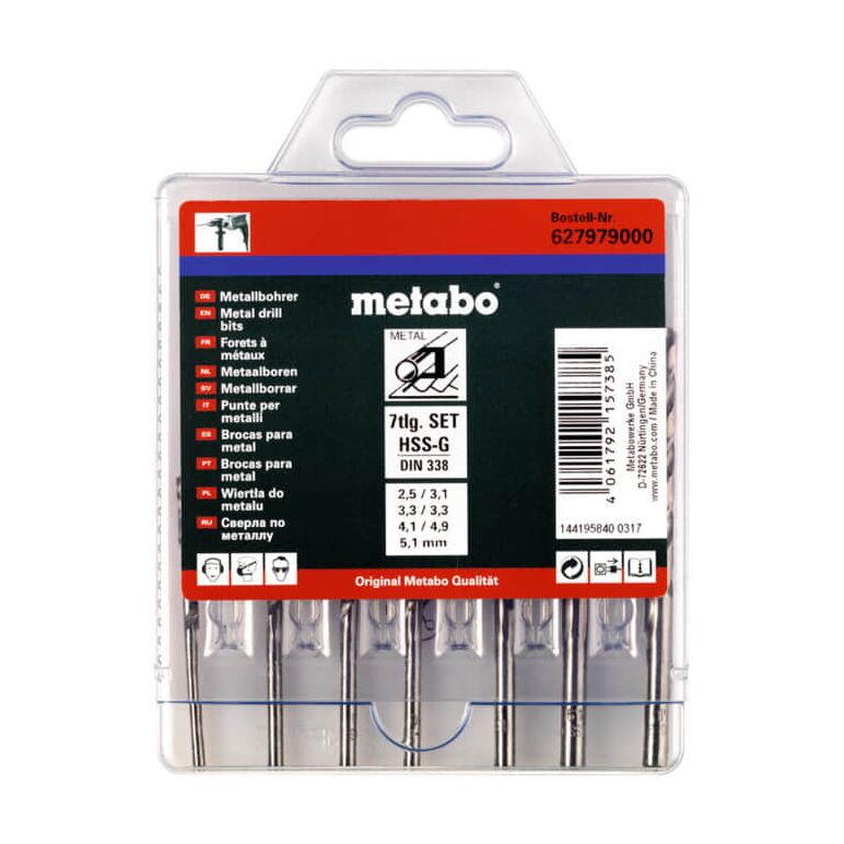 Metabo HSS-G-Bohrerkassette, 7-teilig, image 