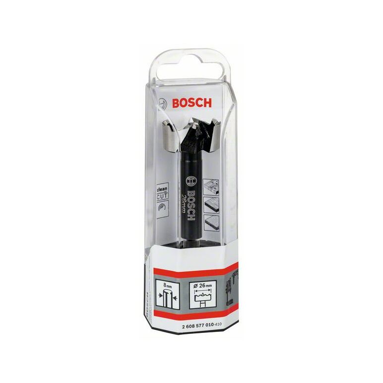 Bosch Forstnerbohrer, DIN 7483 G, 26 x 90 mm, d 8 mm, toothed-edge (2 608 577 010), image 