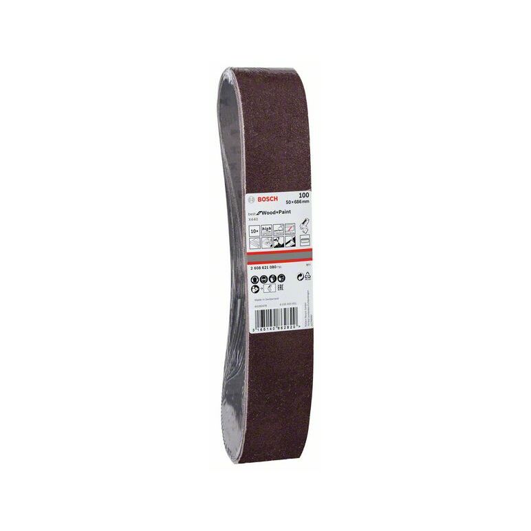 Bosch Schleifband-Set X440 Best for Wood and Paint, 10-teilig, 50 x 686 mm, 100 (2 608 621 080), image _ab__is.image_number.default