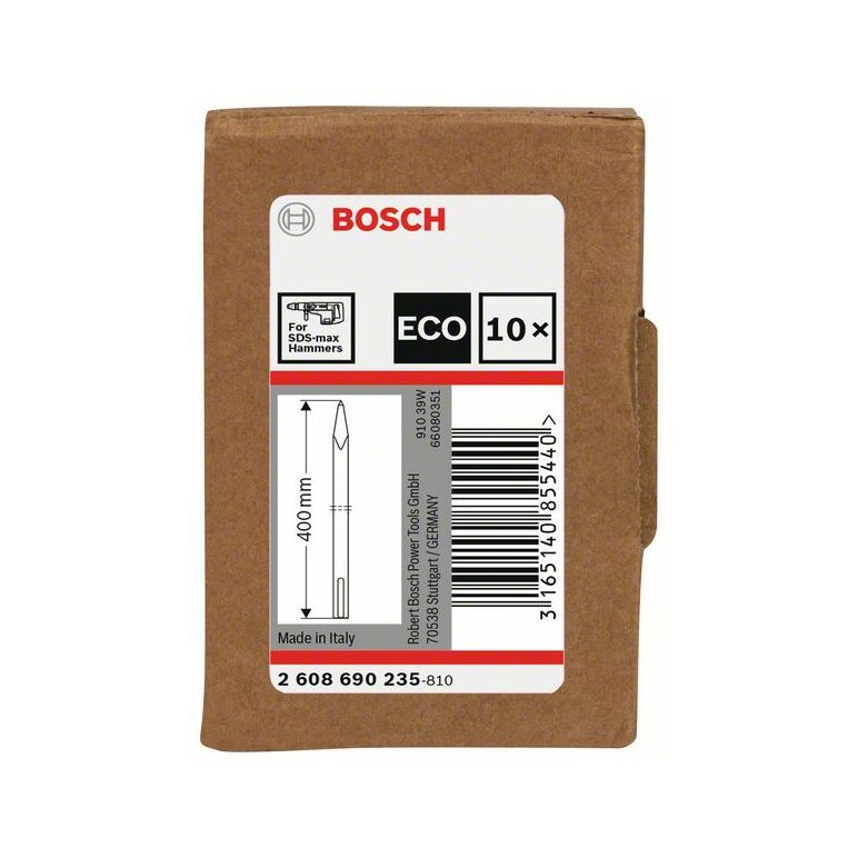 Bosch Spitzmeißel mit SDS max-Aufnahme, 400 mm, 10er-Pack (2 608 690 235), image 