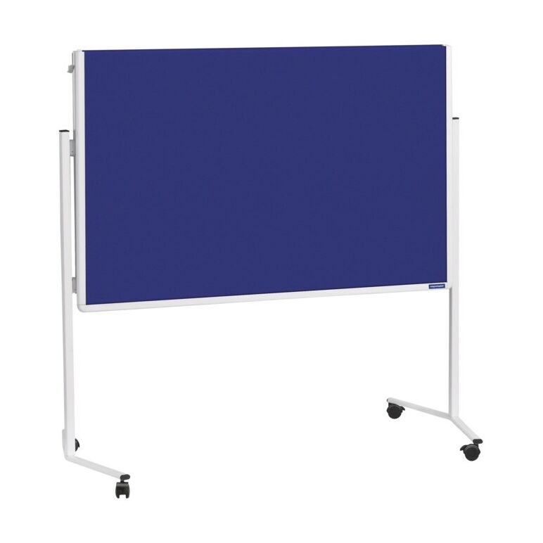 Magnetoplan Moderationstafel mit weißem Rahmen, klappbar, Filz grau, 1200 x 1500 mm, image 