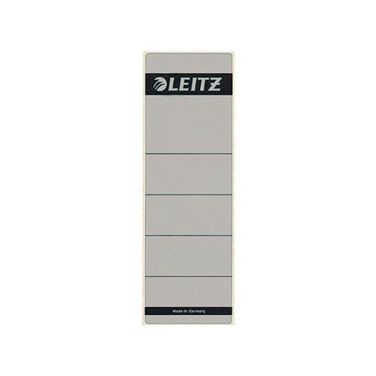 Leitz Ordneretikett 16420085 kurz/breit Papier grau 10 St./Pack., image 