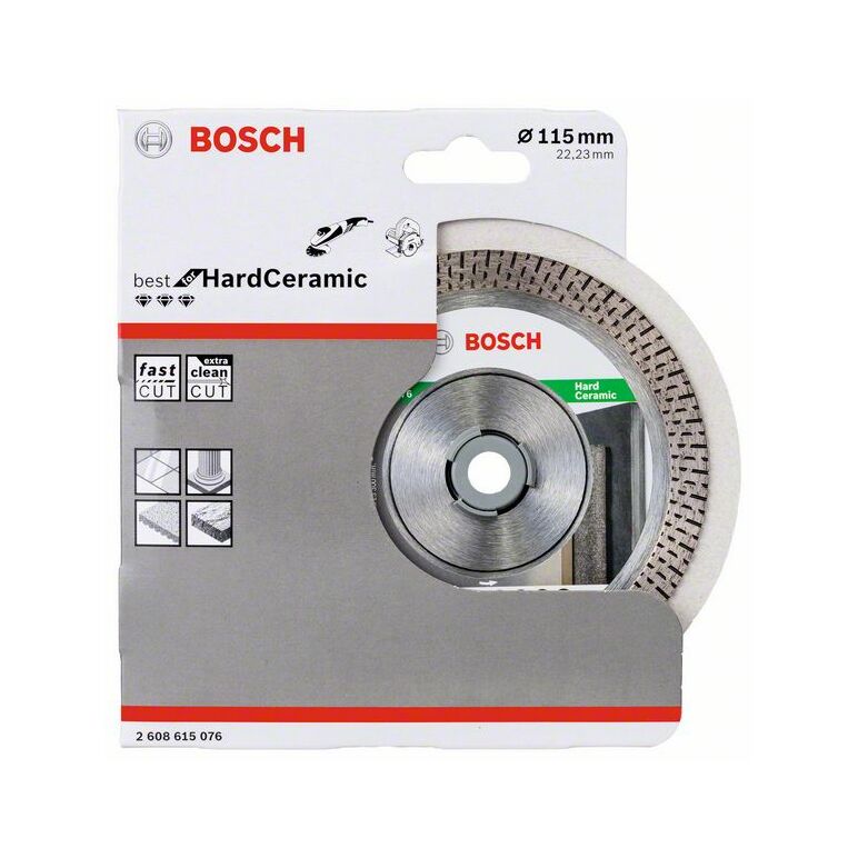 Bosch Diamanttrennscheibe Best for Hard Ceramic, 115 x 22,23 x 1,4 x 10 mm (2 608 615 076), image 