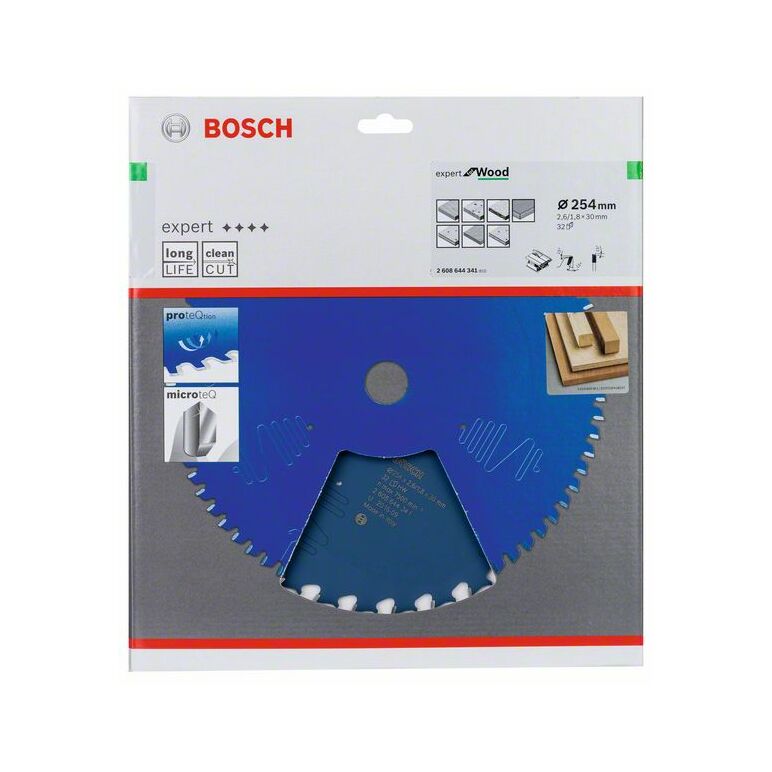 Bosch Kreissägeblatt Expert for Wood, 254 x 30 x 2,6 mm, 32 (2 608 644 341), image 
