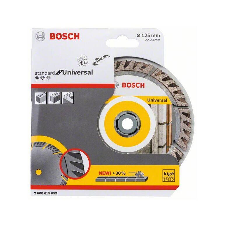 Bosch Diamanttrennscheibe Standard for Universal, 125 x 22,23 x 2 x 10 mm (2 608 615 059), image 
