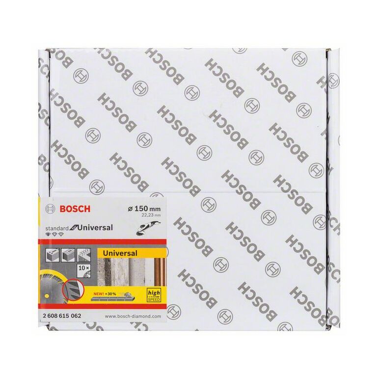 Bosch Diamanttrennscheibe Standard for Universal, 150 x 22,23 x 2,4 x 10 mm, 10er-Pack (2 608 615 062), image _ab__is.image_number.default