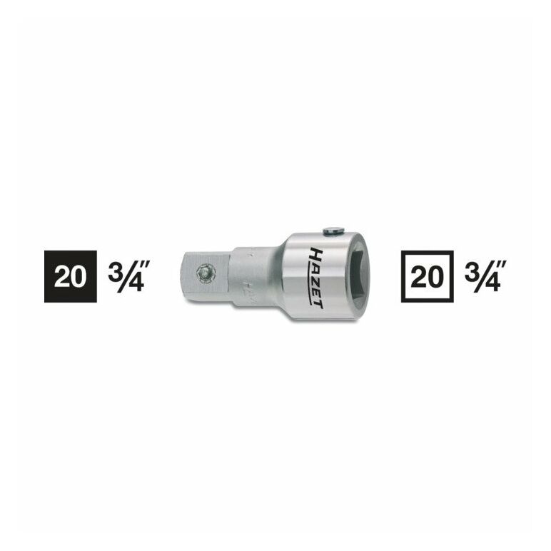 HAZET Verlängerung 1017-8 Vierkant hohl 20 mm (3/4 Zoll) Vierkant massiv 20 mm (3/4 Zoll), image 