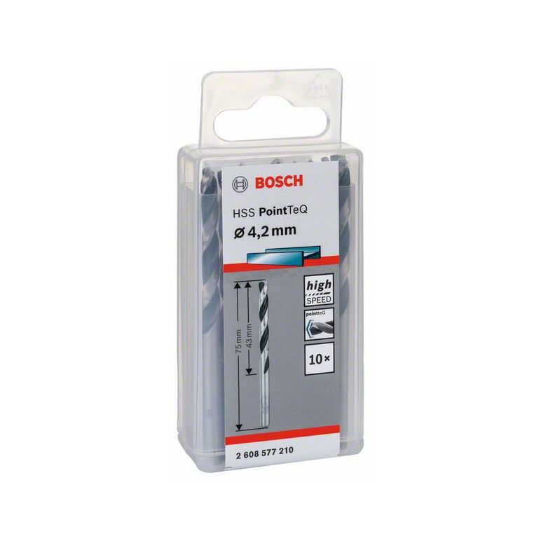 Bosch Metallspiralbohrer HSS PointTeQ, DIN 338, 4,2 mm, 10er-Pack (2 608 577 210), image 