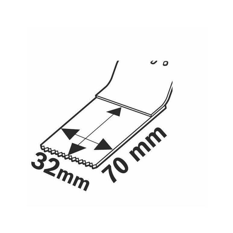 Bosch MultiMax Precision-Sägeblatt MAII 32 APT, 70 x 32 mm, 1er-Pack (2 608 664 220), image _ab__is.image_number.default
