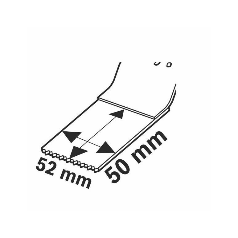 Bosch MultiMax Precision-Sägeblatt PAII 52 APT, 50 x 52 mm, 1er-Pack (2 608 664 350), image _ab__is.image_number.default