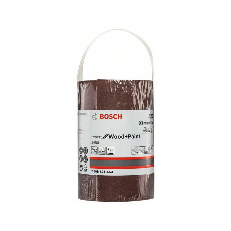 Bosch Schleifrolle J450 Expert for Wood and Paint, 93 mm x 5 m, 320 (2 608 621 463), image 