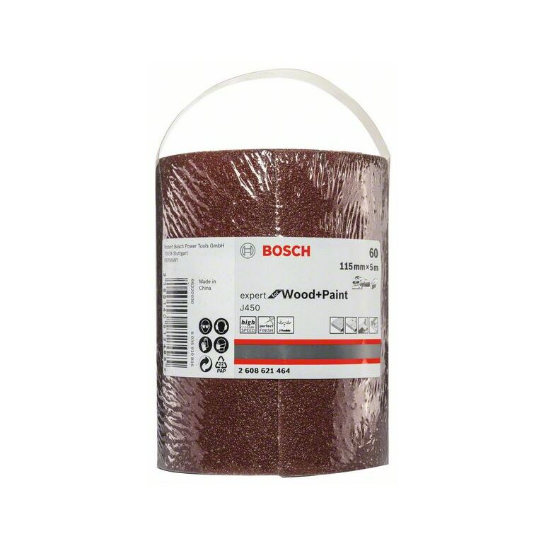 Bosch Schleifrolle J450 Expert for Wood and Paint, 115 mm x 5 m, 60 (2 608 621 464), image 