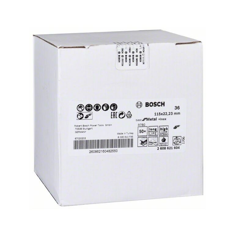 Bosch Fiberschleifscheibe R780 Best for Metal and Inox, 115 x 22,23 mm, 36 (2 608 621 604), image _ab__is.image_number.default