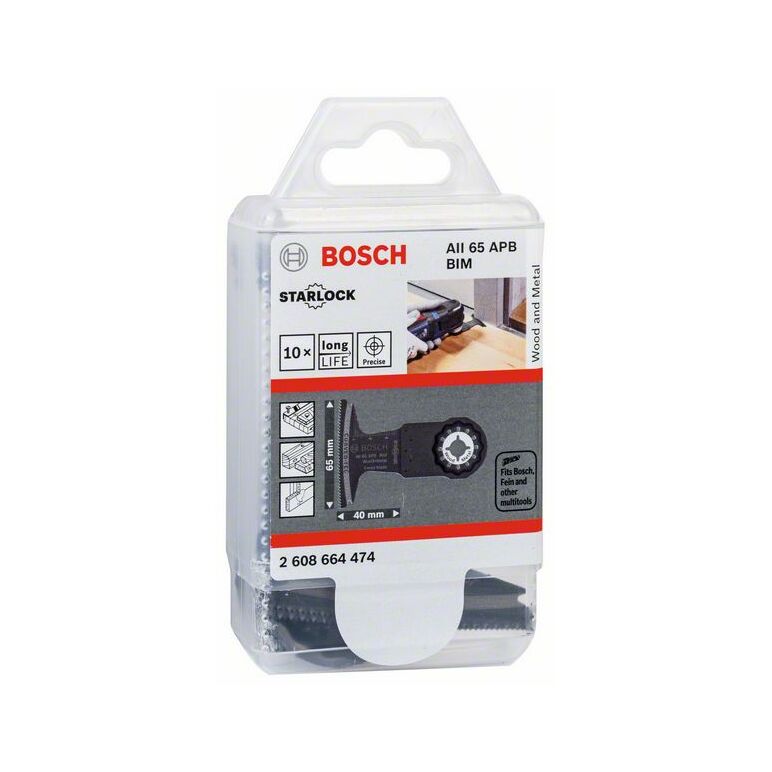 Bosch BIM Tauchsägeblatt AII 65 APB, Wood and Metal, 40 x 65 mm, 10er-Pack (2 608 664 474), image 