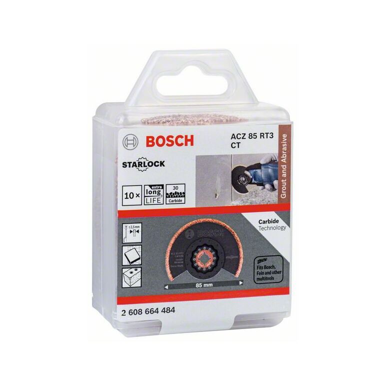 Bosch Carbide-RIFF Segmentsägeblatt ACZ 85 RT3, 85 mm, 10er-Pack (2 608 664 484), image 