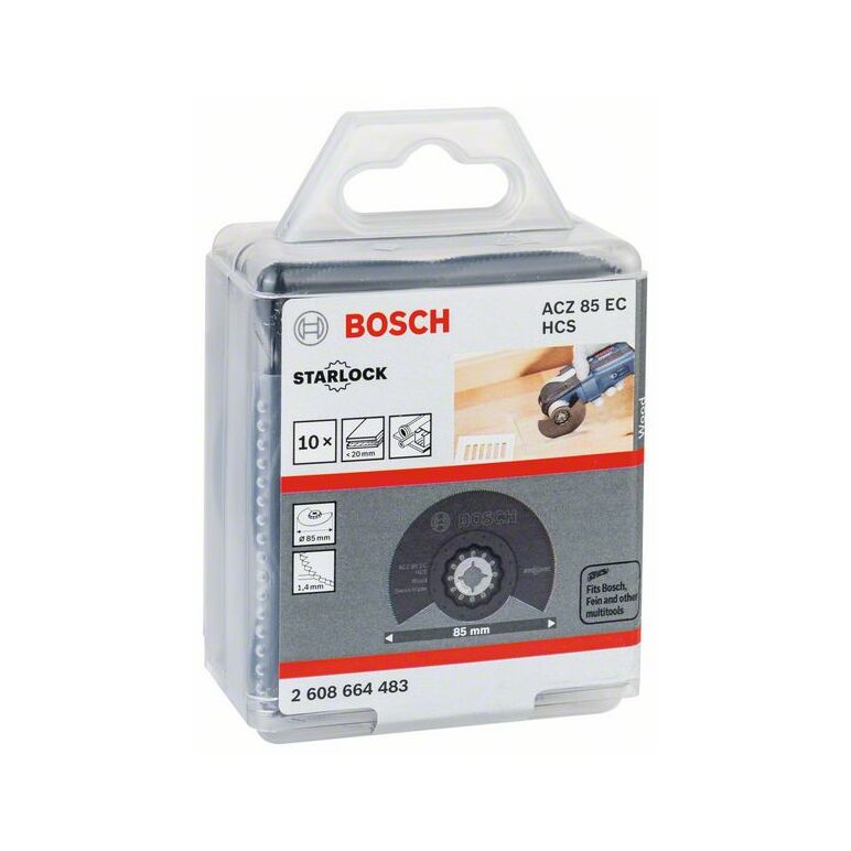 Bosch HCS Segmentsägeblatt ACZ 85 EC Wood, 85 mm, 10er-Pack (2 608 664 483), image _ab__is.image_number.default