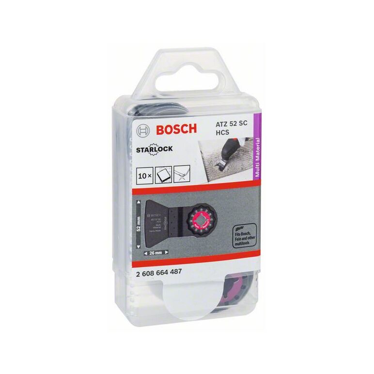 Bosch HCS Schaber ATZ 52 SC, biegesteif, 52 x 26 mm, 10er-Pack (2 608 664 487), image 