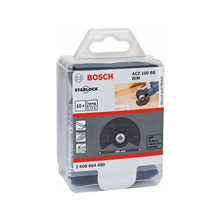 Bosch BIM Segmentsägeblatt ACZ 100 BB, Wood and Metal, 100 mm, 10er-Pack (2 608 664 480), image 