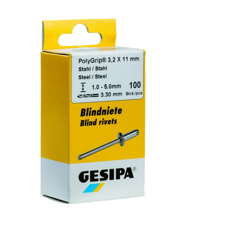 Gesipa Mini-Pack PolyGrip A2-Edelstahl 3,2 x 11, image 